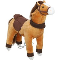 Ride On Horse Plush Walking Horse Toy Wheels Saddle Ages Old Dark