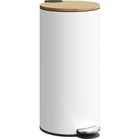 Kitchen Bin 30 Litre Pedal Rubbish Bin Removable Bucket Natural