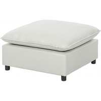 HOMCOM Repose pied salon carré, ottoman avec pieds en plastique, pouf salon pour chambre à coucher, entrée, 75x75x40 cm, gris