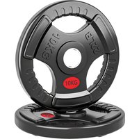 Aosom 10% Rabatt SPORTNOW 2erHantelgewichtSet je 10 kg Schwarz