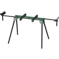 HOMCOM Support pour scie à onglets universel avec rouleaux extensibles 94-195 cm, réglable et pliable, capacité 150 kg, vert