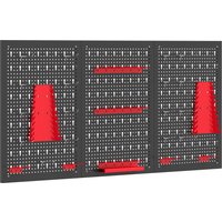 Aosom 28% Rabatt HOMCOM Wandregal 60 x 40 cm mit 28 Schütten und Haken