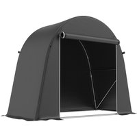 Outsunny Abri de jardin tente de stockage étanche abri moto porte enroulable fermeture éclair,