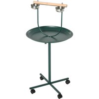 PawHut Bird Perch Stand with Four Wheels, Feeding Bowls, for Small, Medium Birds, Green | Aosom Ireland
