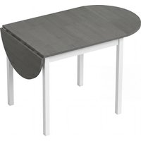 HOMCOM 4-6 Person Wooden Drop-Leaf Table - Grey | Aosom Ireland