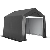 Outsunny 3.6 x 2.1m Portable Outdoor Shed, with Window - Dark Grey | Aosom Ireland