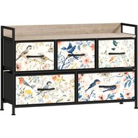 HOMCOM 5-Drawer Chest of Drawers - White | Aosom Ireland