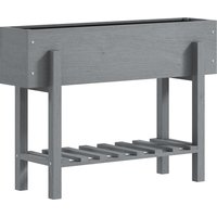 Outsunny Wooden Two-Tier Raised Planter - Grey | Aosom Ireland