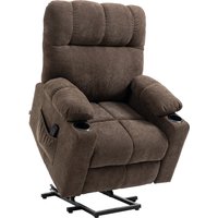 HOMCOM Electric Riser and Recliner Chair for Elderly, Power Lift Recliner Chair with Remote Control, Dark Brown | Aosom Ireland
