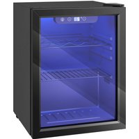 HOMCOM 16 Bottle Wine Cooler, 48 Litre Capacity, 4-16°C Under Counter Drinks Beer Wine Fridge with Glass Door, LED Light, Black | Aosom Ireland