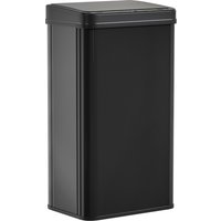 HOMCOM 50L Sensor Bin with Soft-Close Lid, Stainless Steel Automatic Touchless Motion Sensor Kitchen Bin, Black | Aosom Ireland