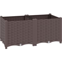 Outsunny Plastic Raised Garden Bed with Legs, Self Watering Elevated Planter Boxes with Drainage Holes and Plugs | Aosom Ireland