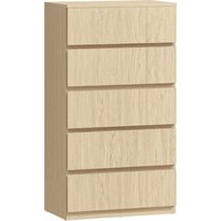 HOMCOM Chest of Drawers, 5-Drawer Storage Cabinets, Modern Dresser, Storage Drawer Unit for Bedroom | Aosom Ireland
