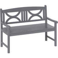 Outsunny 2-Seater Wooden Garden Bench Outdoor Patio Loveseat for Porch, Grey | Aosom Ireland