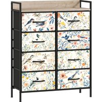 HOMCOM 8-Drawer Chest of Drawers - White | Aosom Ireland