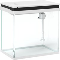 PawHut 26L Glass Fish Tank With Filter System, LED Lights, Water Pump, White | Aosom Ireland