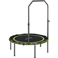 SPORTNOW 40" Foldable Fitness Trampoline Rebounder with Handle, Green | Aosom Ireland
