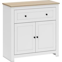 HOMCOM Sideboard Storage Cabinet, Morden Kitchen Cupboard with Adjustable Shelf, Drawer and Double Doors, Sideboard for Living Room, Dining Room, Hallway, White | Aosom Ireland