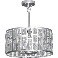 HOMCOM 72 Glass Crystallite Chandelier - Silver-Tone | Aosom Ireland