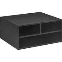 HOMCOM Three-Compartment Printer Storage Cabinet - Black | Aosom Ireland