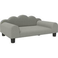 PawHut Elevated Dog Sofa Bed, Breathable Pet Sofa with Backrest and Armrest for Small Dogs, Grey | Aosom Ireland
