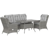 5 Seater Rattan Garden Furniture Set Sofa Reclining Chairs Table Patio Rattan Furniture Sofa Sets