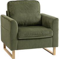 Accent Chair Spring Modern Industrial Armchair Metal Legs Livingroom Dark Green