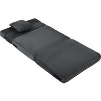 HOMCOM 2-en-1 Boneless Cloud fauteuil au sol, canapé pliable en velours côtelé avec rembourrage épais & coussin lombaire, Gris foncé