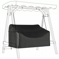 Outsunny Outsunny Hollywoodschaukel Abdeckung 2 Sitzer, Wasserdicht Winddicht Schutzhülle für Gartenschaukel, UV-Beständig Abdeckplane für Hängesessel, Gartenmöbel, 142 x 76 x 81 cm Schwarz Aosom
