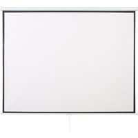 HOMCOM Écran de Projection 120" 4:3 HD 4K, Boîtier en Métal, Écran Hauteur Réglable Manuellement, 244x183cm, Blanc