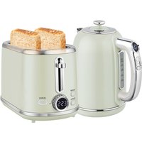 HOMCOM Ensemble bouilloire et grille-pain, bouilloire en acier inoxydable 1,7 L et 2200 W et grille-pain à 2 tranches, gris