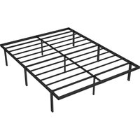 HOMCOM 5ft King Bed Frame with Underbed Storage, Metal Platform Bed Frame with Steel Slat Support, No Box Spring Needed | Aosom Ireland