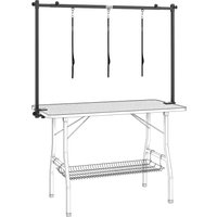 Dog Grooming Arm Adjustable H Shape Dog Grooming Table Arm Clamp 3 Nooses