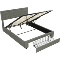 King Ottoman Bed Frame Front Drawer