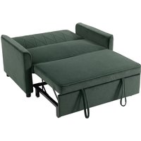 2 Seater Sofa Bed 3 1 Convertible Pull Out Sleeper Sofa Clik Clack Adjustable Backrest Dark Green