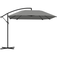 Outsunny Parasol déporté 3 m, parasol de jardin extérieur Inclinable, Base, Manivelle, toile po