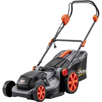 1800W Electric Lawnmower 40cm Cutting Width Mulching Feature Grass Collection Bag 6 Cutting Heights