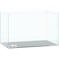PawHut Fish Tank Bare Glass for DIY Glass Aquarium with Protective Base Mat 24L Transparent for Fish Shrimps | Aosom Ireland