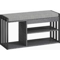 HOMCOM Prateleira para sapatos com banco, estante de corredor para sapatos, armário para sapatos com design de 3 níveis, para corredor, hall de entrad