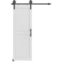 152.4cm Sliding Barn Door Kit Sliding Door Track Hardware Upgraded Rollers Floor Guide Handle
