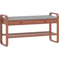 Shoe Bench 2 Drawers Cushioned Seat Shoe Storage Bench Hallway 105 cm Dark Grey