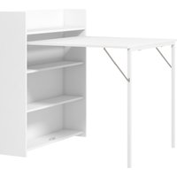 Kitchen Table Folding Dining Table 4 Tier Shelves Modern Drop Leaf Table