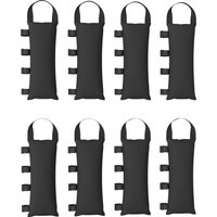 Outsunny Outsunny 8er Set Sandsäcke für Pavillon auffüllbar bis zu 40 kg Sandsack mit Tragegriff, 600D Oxford Gewichtete zum befüllen Beschwerung für Pavillon Schwarz Aosom