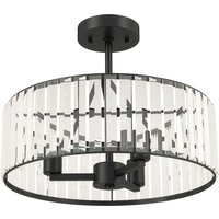 Crystal Ceiling Light Semi Flush Mount Modern Crystal Chandelier Ceiling Light E14 Base 3 Lights Bulbs Not Included