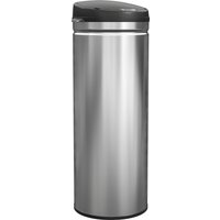 HOMCOM Poubelle cuisine automatique 50L acier inoxydable, poubelle à couvercle à fermeture en d
