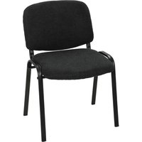 HOMCOM Meeting Chair, Stackable Ergonomic Office Chair with Padded Seat, Curved Backrest for Conference Room, Black