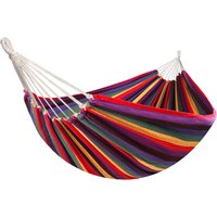 Outsunny Outsunny Hängematte Outdoor Baumwolle Tragetasche Belastbarkeit 150kg Mehrfarbig 290x150cm Aosom
