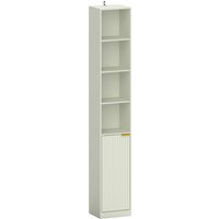 HOMCOM Bookcase Adjustable Shelf Bookshelf Anti-Tip Hardware 6-Tier Storage Cabinet Light Green