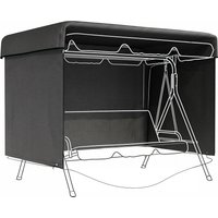 Outsunny Outsunny Hollywoodschaukel Abdeckung 3 Sitzer, Wasserdicht Winterfest Schutzhülle für Gartenschaukel, Winddicht UV-Beständig Abdeckplane für Gartenmöbel, Hängesessel, 215 x 155 x 150 cm Schwarz Aoso