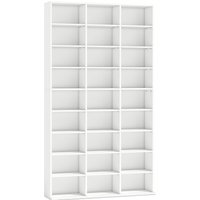 835 CD 500 DVD Storage Unit Blu ray Media Storage Shelf 27 Compartments 21 Adjustable Shelves